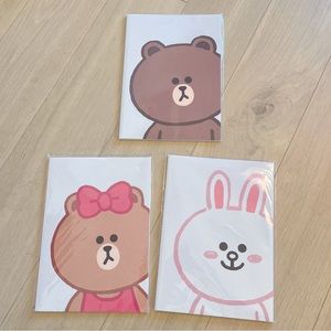 NEW Line Friends CONY A5 Drawing Note - COMPLETE SET of 3 Made in Korea